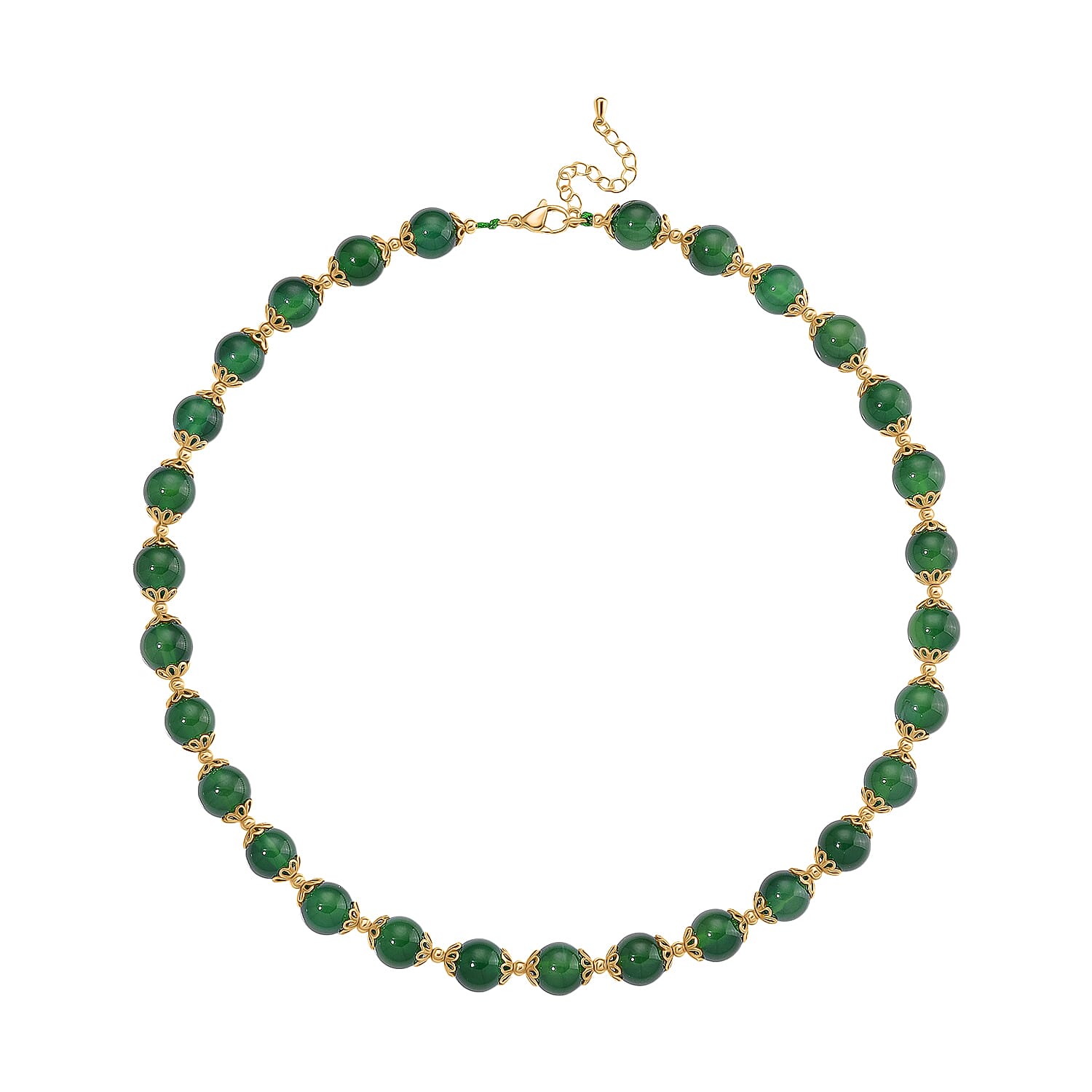 One Time Deal- Green Verde Onyx Beads Necklace (Size 18 - 2 Ext)  200.00 Ct.