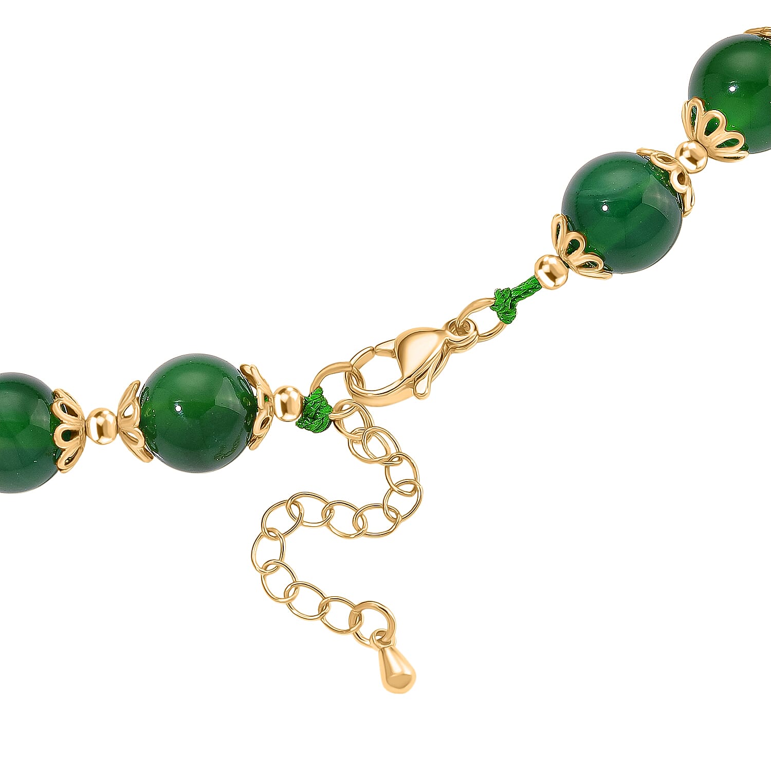 One Time Deal- Green Verde Onyx Beads Necklace (Size 18 - 2 Ext)  200.00 Ct.