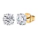 LUXURIANT 2 Ct. Lab Grown Diamond Brilliant-Cut Solitaire Stud Push Post Earring in 9K Yellow Gold (SI-GH)