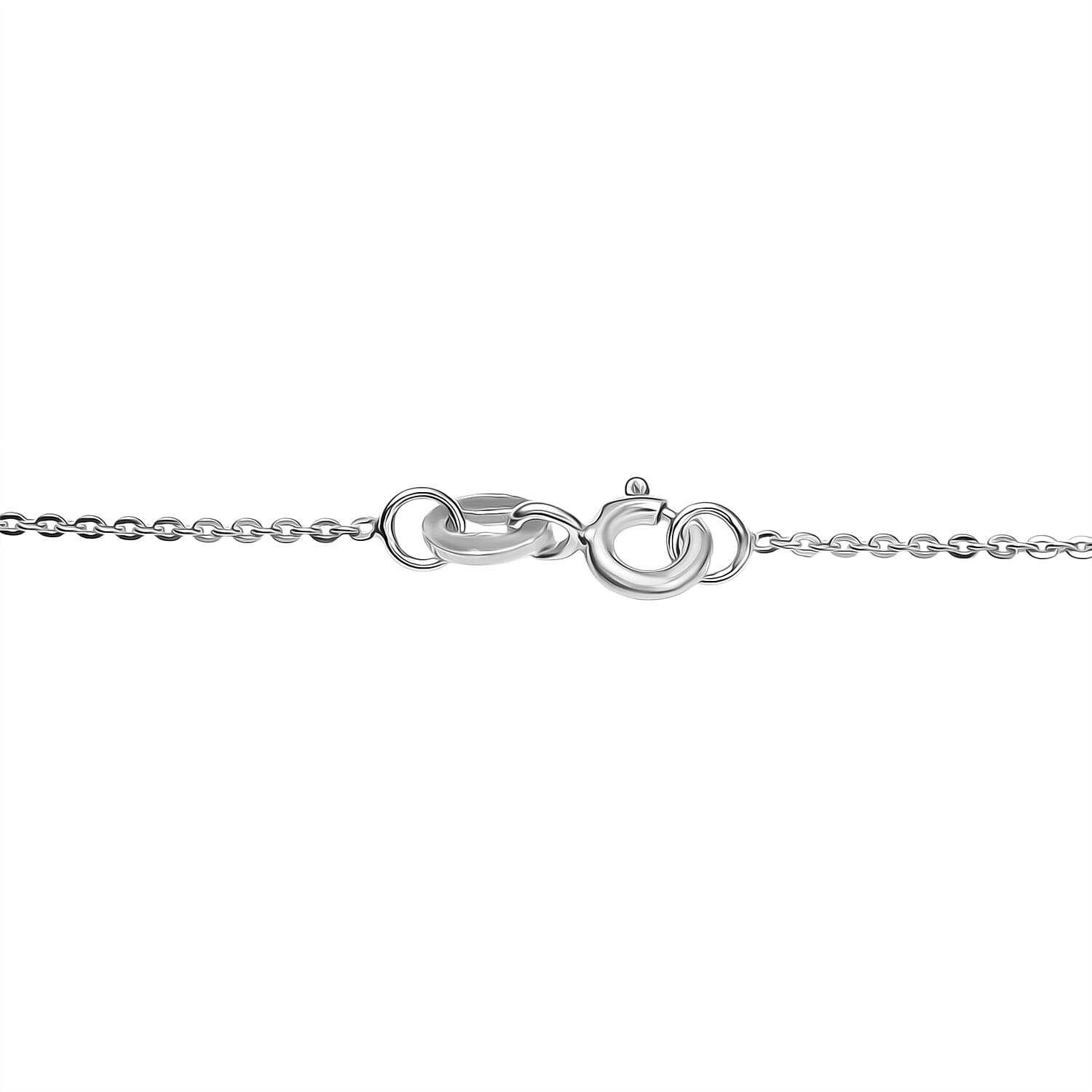 Luxuriant Lab Grown Diamond (SI-G-H) Waterfall Necklace (Size - 18) in Rhodium Overlay Sterling Silver 0.56 Ct.