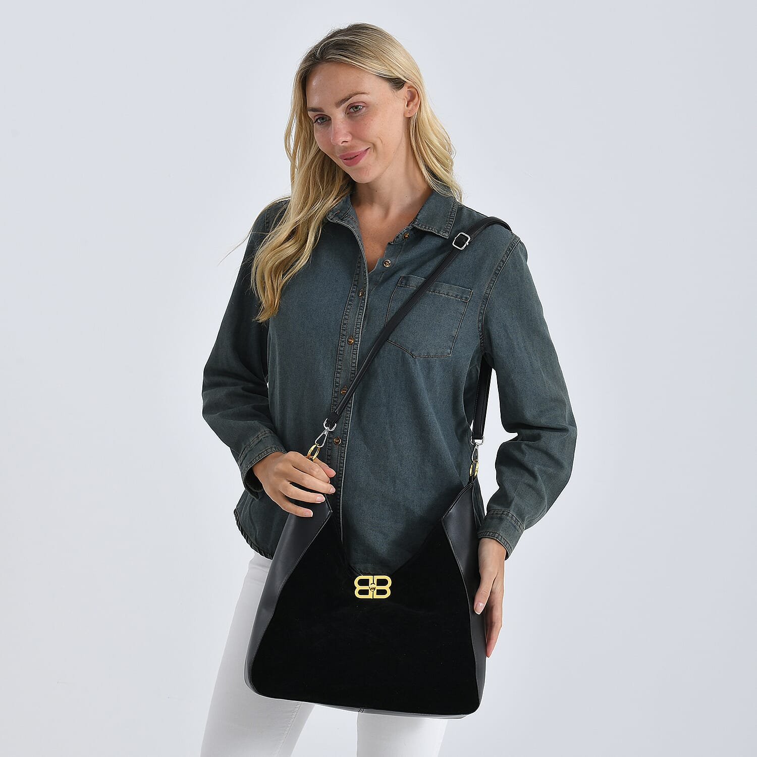 Closeout Deal - Designer Inspired Tote Bag - Black