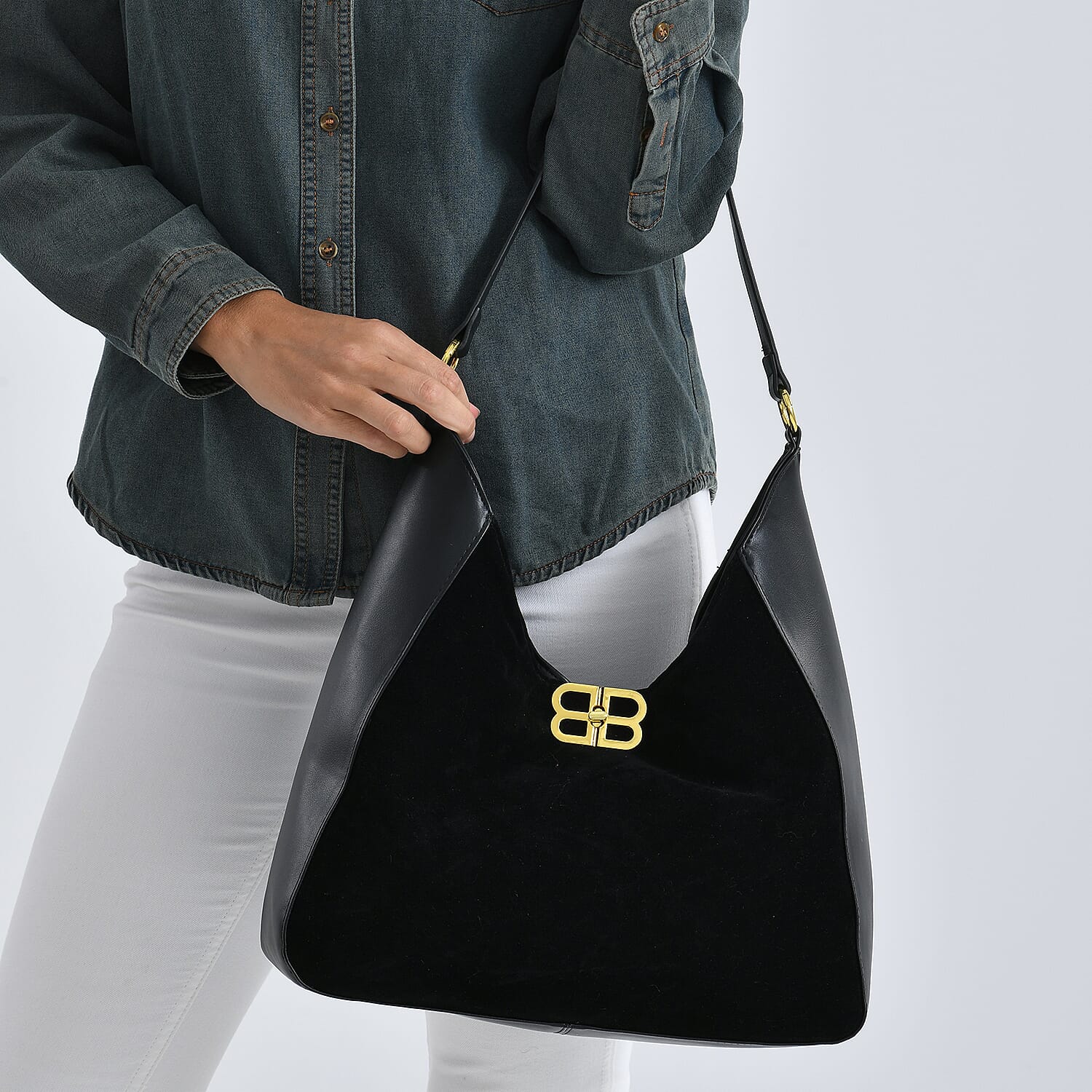 Closeout Deal - Designer Inspired Tote Bag - Black