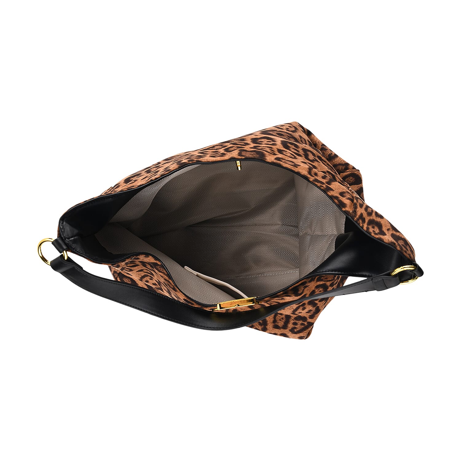 Closeout Deal - Designer Inspired Leopard Print Tote Bag - Brown