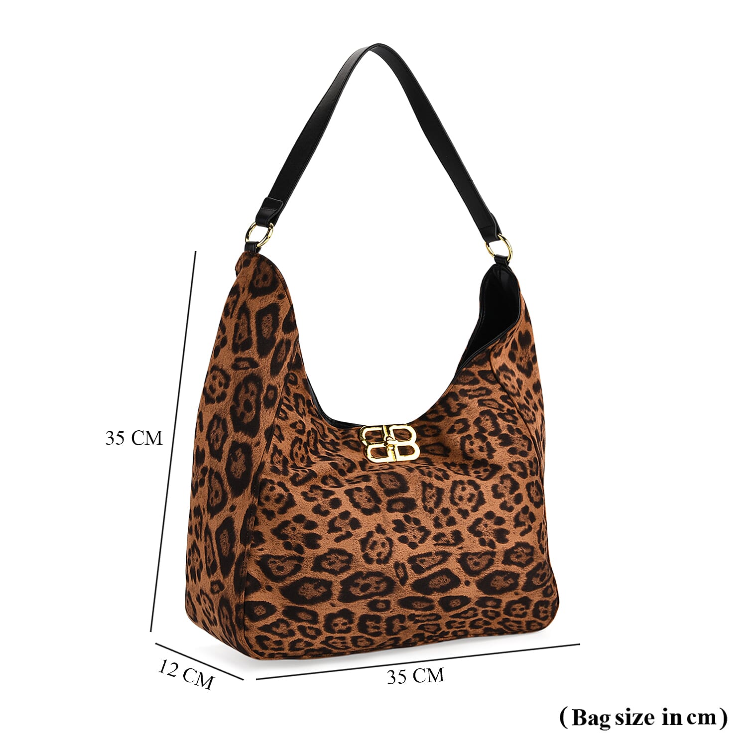 Closeout Deal - Designer Inspired Leopard Print Tote Bag - Brown