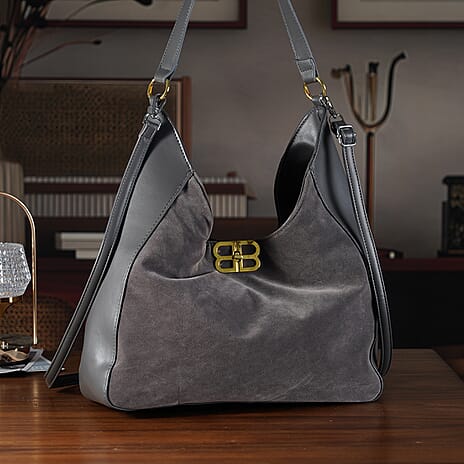 Closeout Deal - Designer Inspired Tote Bag - Grey