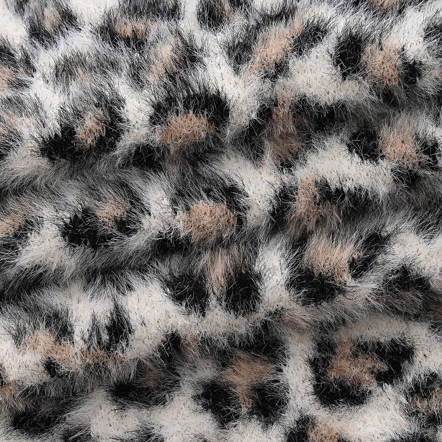 Styled By 2 Piece Leopard Print Scarf and Hat (One Size) - White