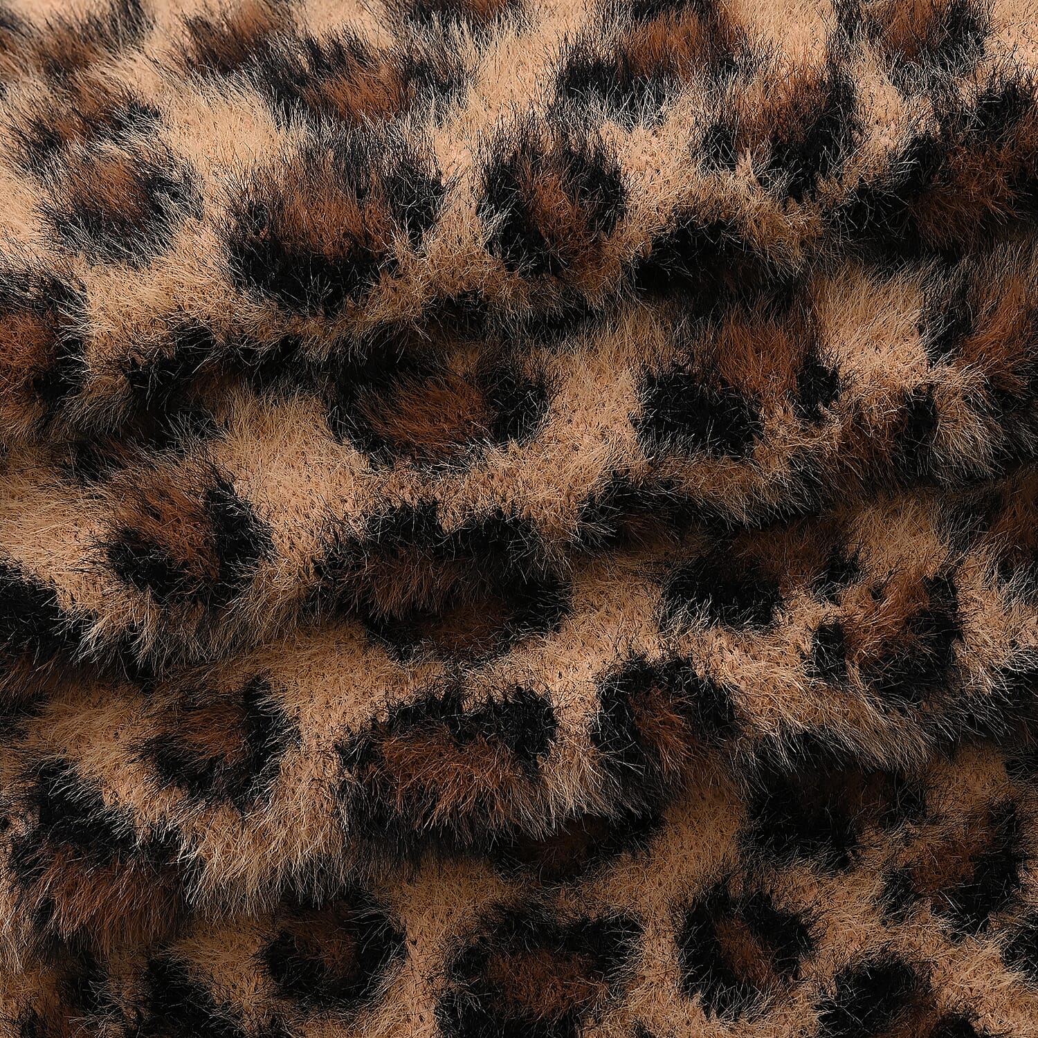 Styled By 2 Piece Leopard Print Scarf and Hat (One Size) - Brown