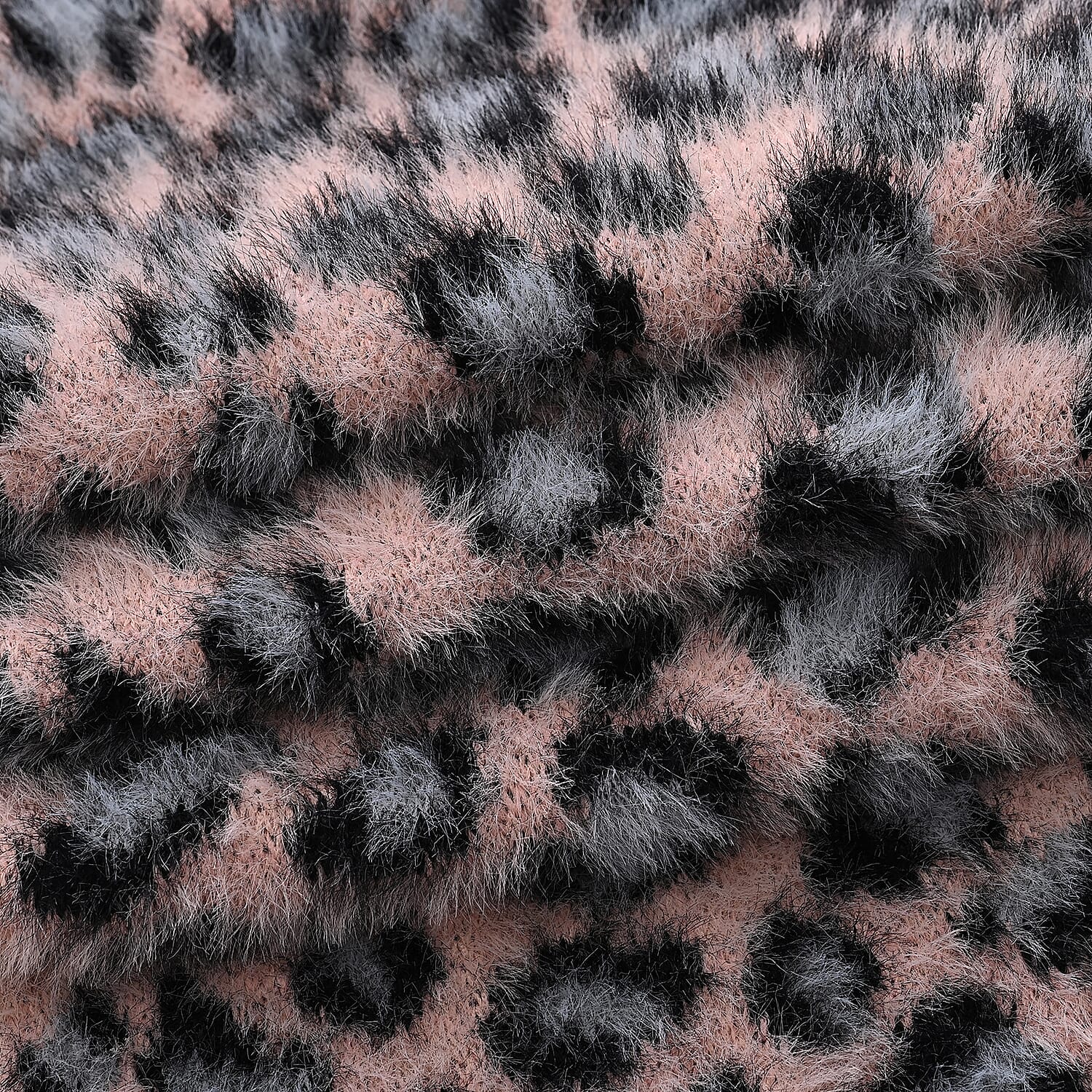 Styled By 2 Piece Leopard Print Scarf and Hat (One Size) - Pink