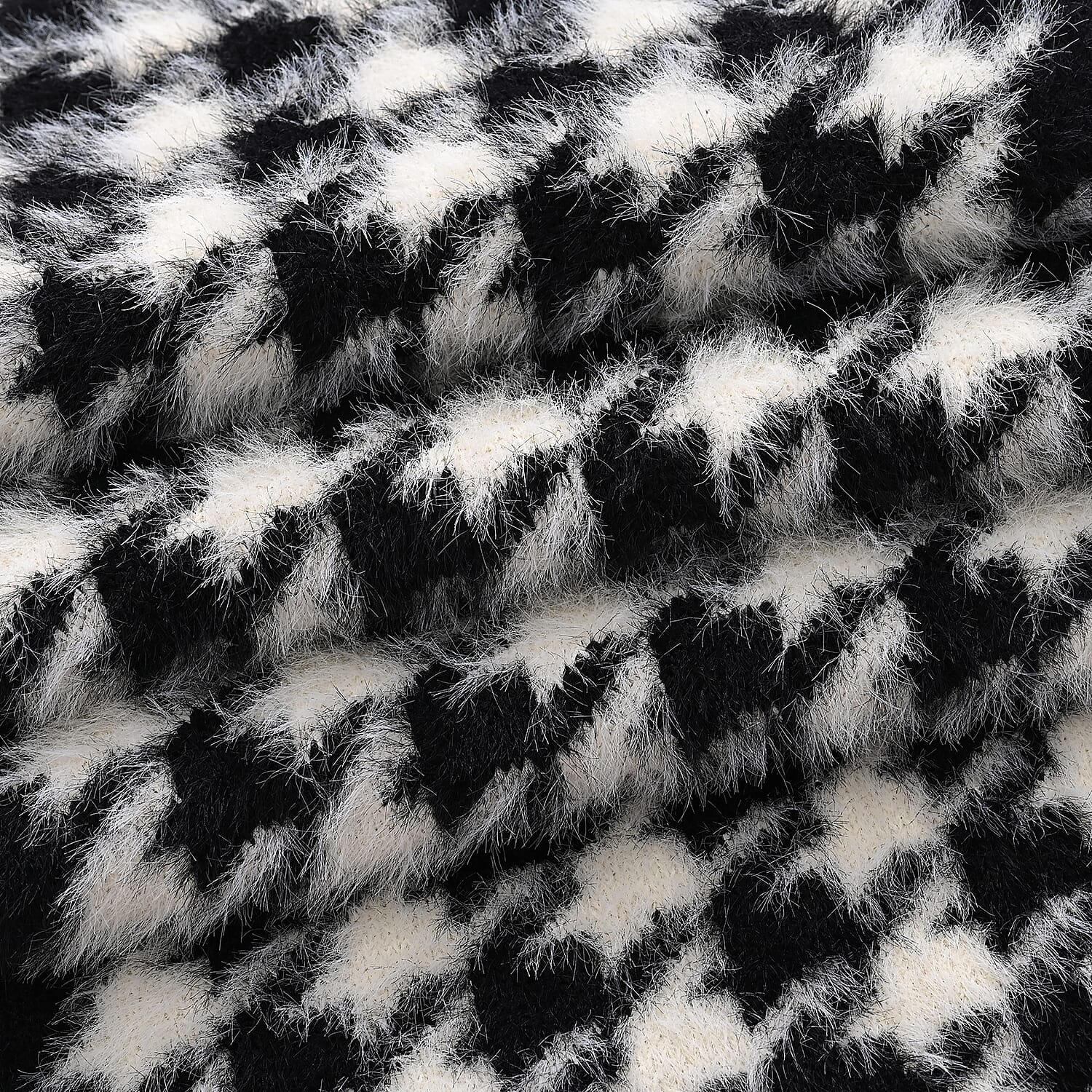 Styled By 2 Piece Scarf and Hat (One Size) - Black - White