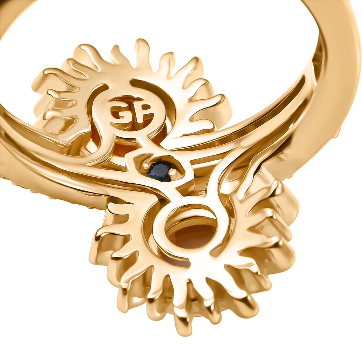 GP Celestial Dream Collection - Ethiopian Opal & Multi Gemstones Ring in 18K Vermeil Yellow Gold Plated Sterling Silver