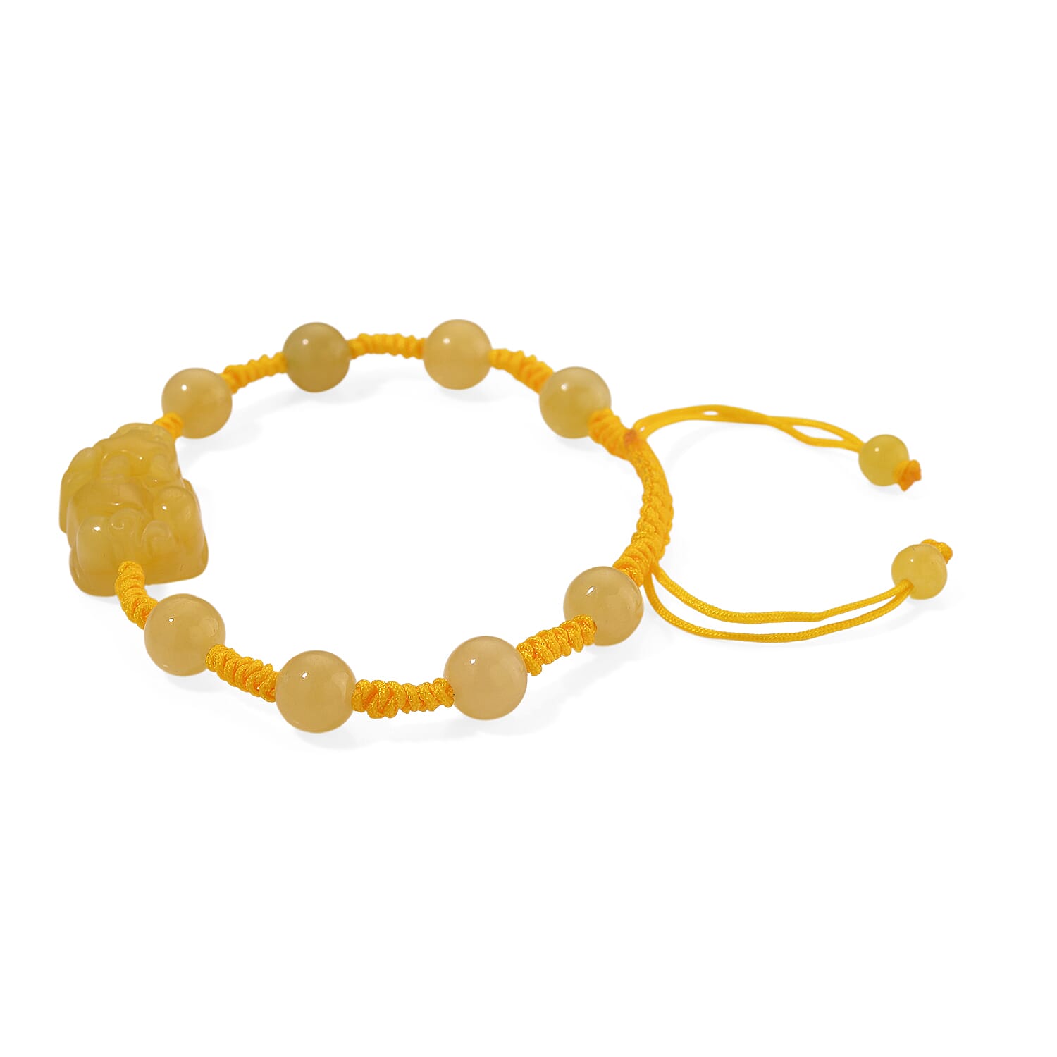 Honey Jade Pixiu Bracelet (Size 6 - 9.5 Adjustable) 60.00 Ct.