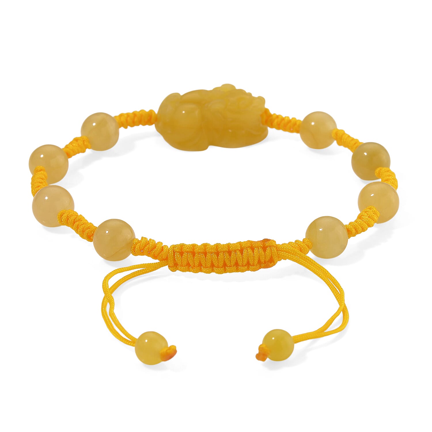 Honey Jade Pixiu Bracelet (Size 6 - 9.5 Adjustable) 60.00 Ct.