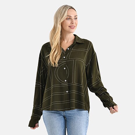 - Maisi Relaxed Fit Shirt (Size - 10 to 14) - Green