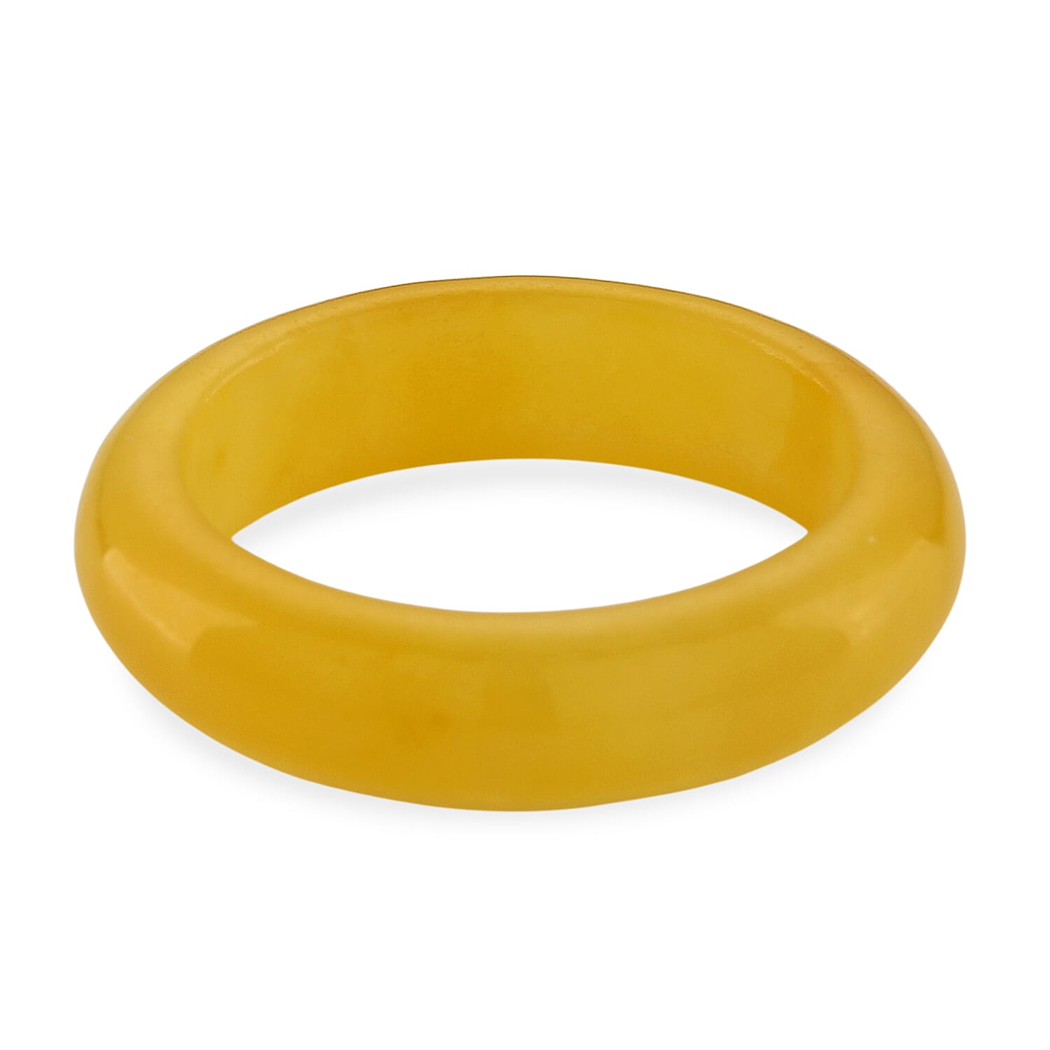 (Sz- M) Honey Jadeite Jade  Band Ring 15.00 Ct.