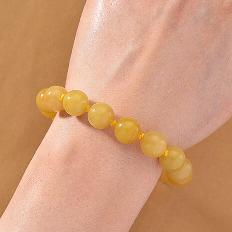 Honey Jade Stone Bracelet (Size 6 - 9.5 Adjustable) 170.00 Ct.