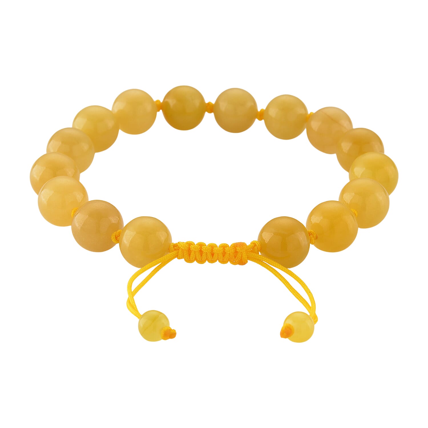 Honey Jade Stone Bracelet (Size 6 - 9.5 Adjustable) 170.00 Ct.