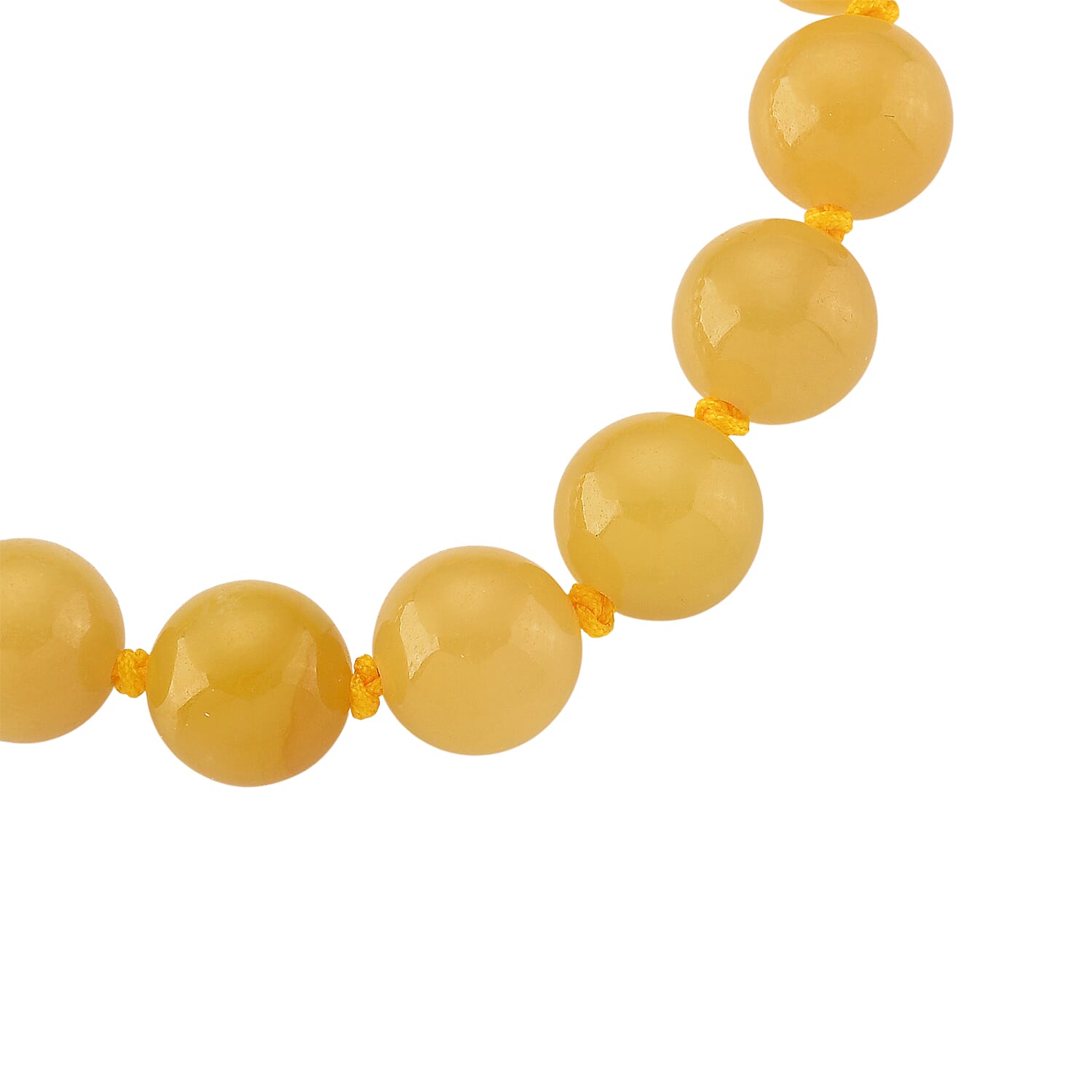 Honey Jade Stone Bracelet (Size 6 - 9.5 Adjustable) 170.00 Ct.