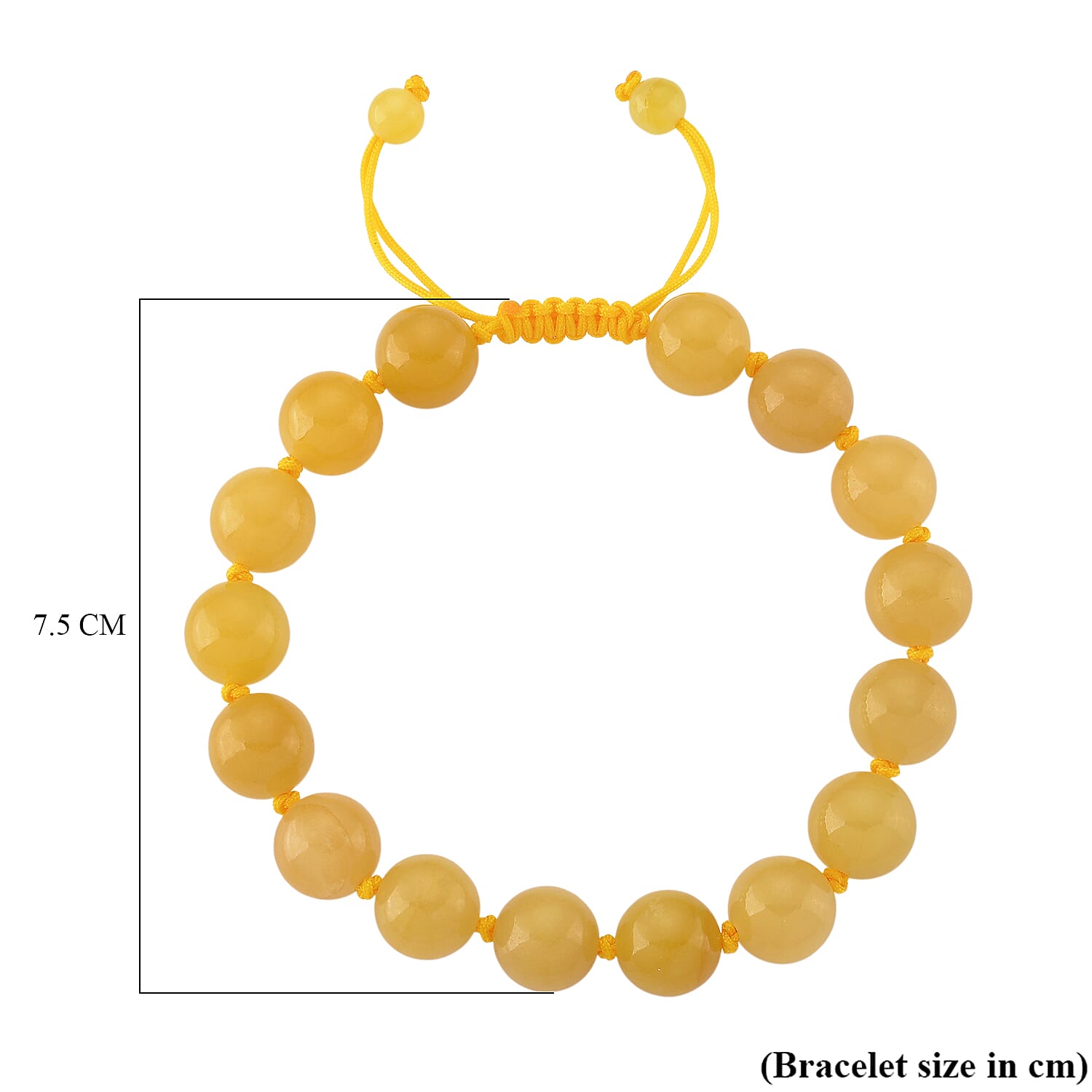 Honey Jade Stone Bracelet (Size 6 - 9.5 Adjustable) 170.00 Ct.