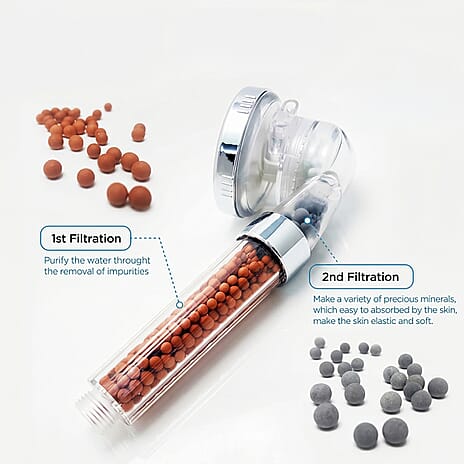 Tourmaline & Zeolite Beads Shower Head with Refill