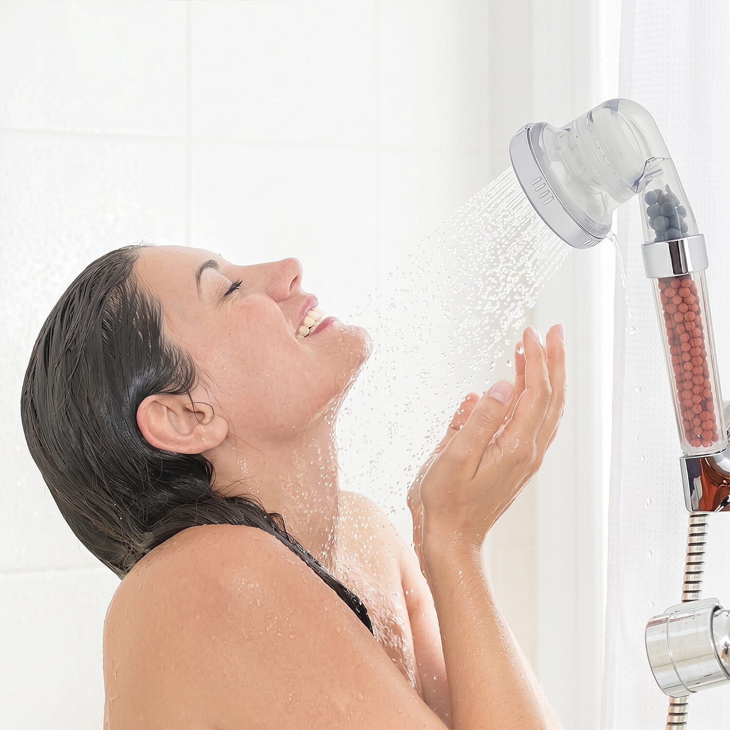 Tourmaline & Zeolite Beads Shower Head with Refill