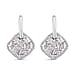 White Cubic Zirconia Dangling Earring Cum Pendent with Clasp in Yellow Gold Plated 6.00 Ct.