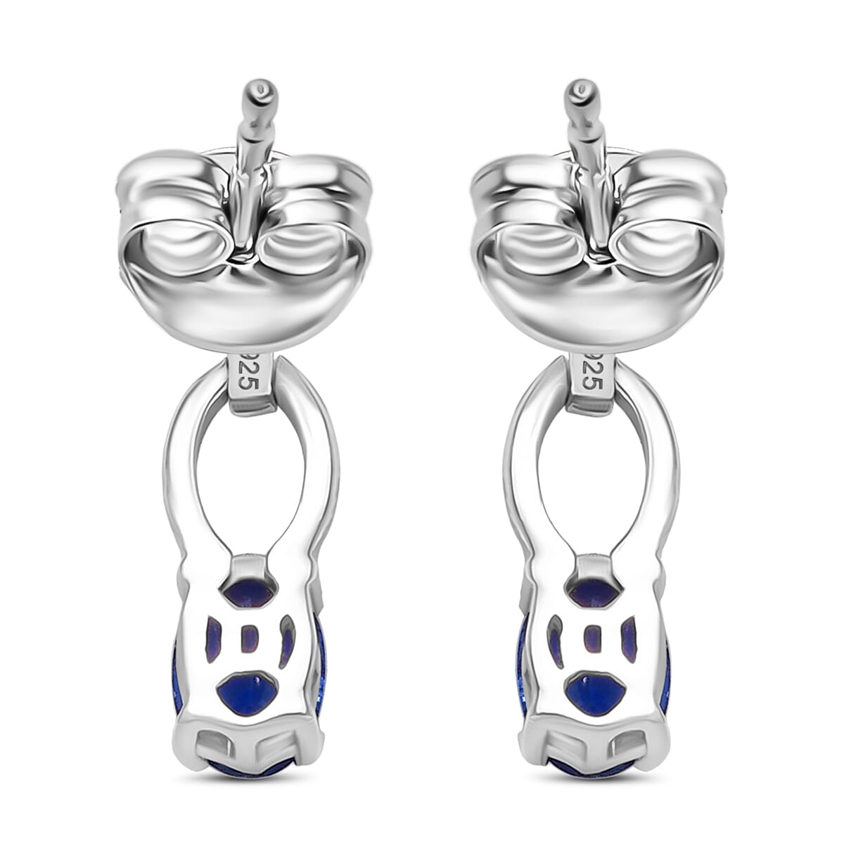 Natural Kashmir Kyanite Dangling Earring in Platinum Overlay Sterling Silver 1.16 Ct.