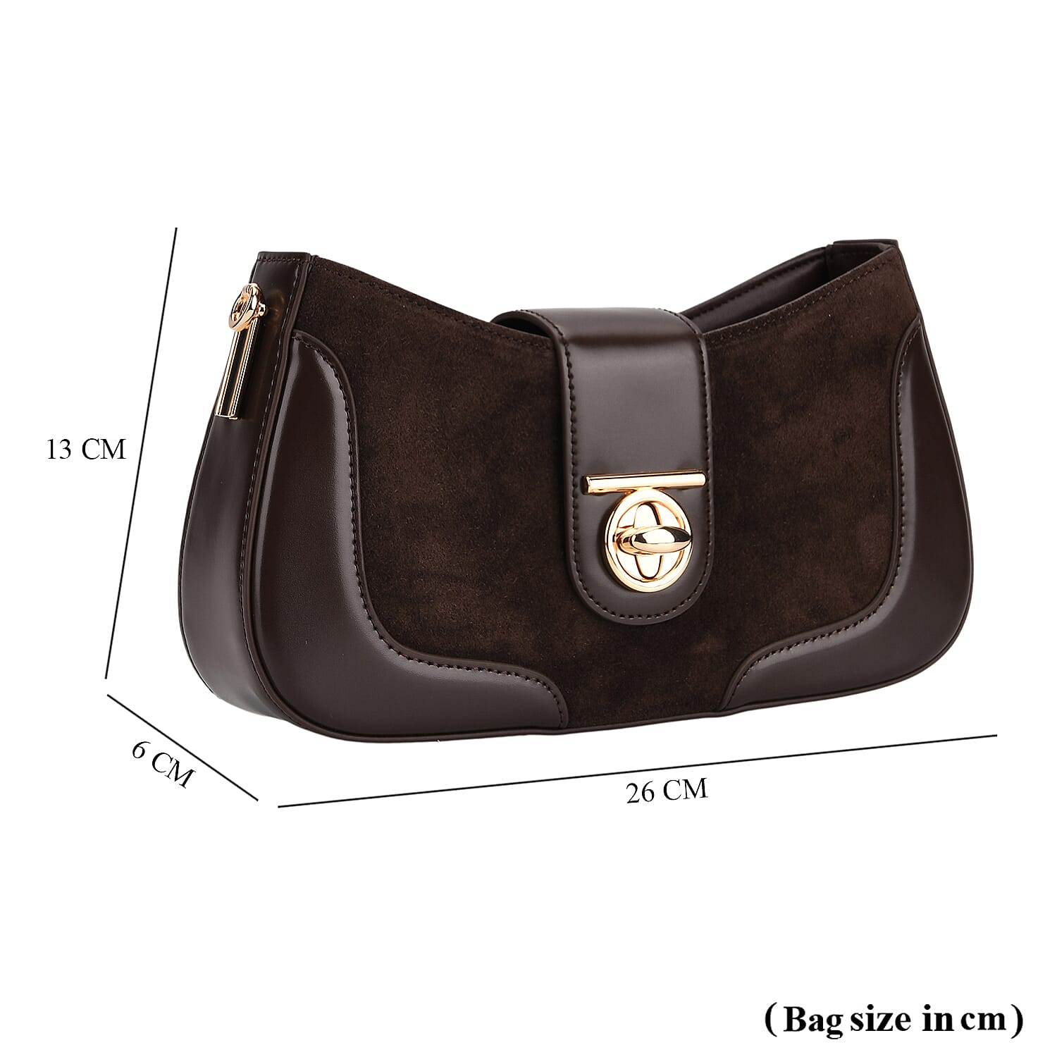 THE EPITOME OF LUXURY - Valisseire 100% Genuine Exquisite Leather Baguette Style Crossbody Bag - Coffee