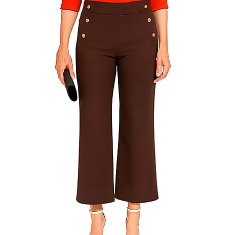 Anamor Knitted Jean and Pant-Trouser (Size - 22) - Chocolate Brown