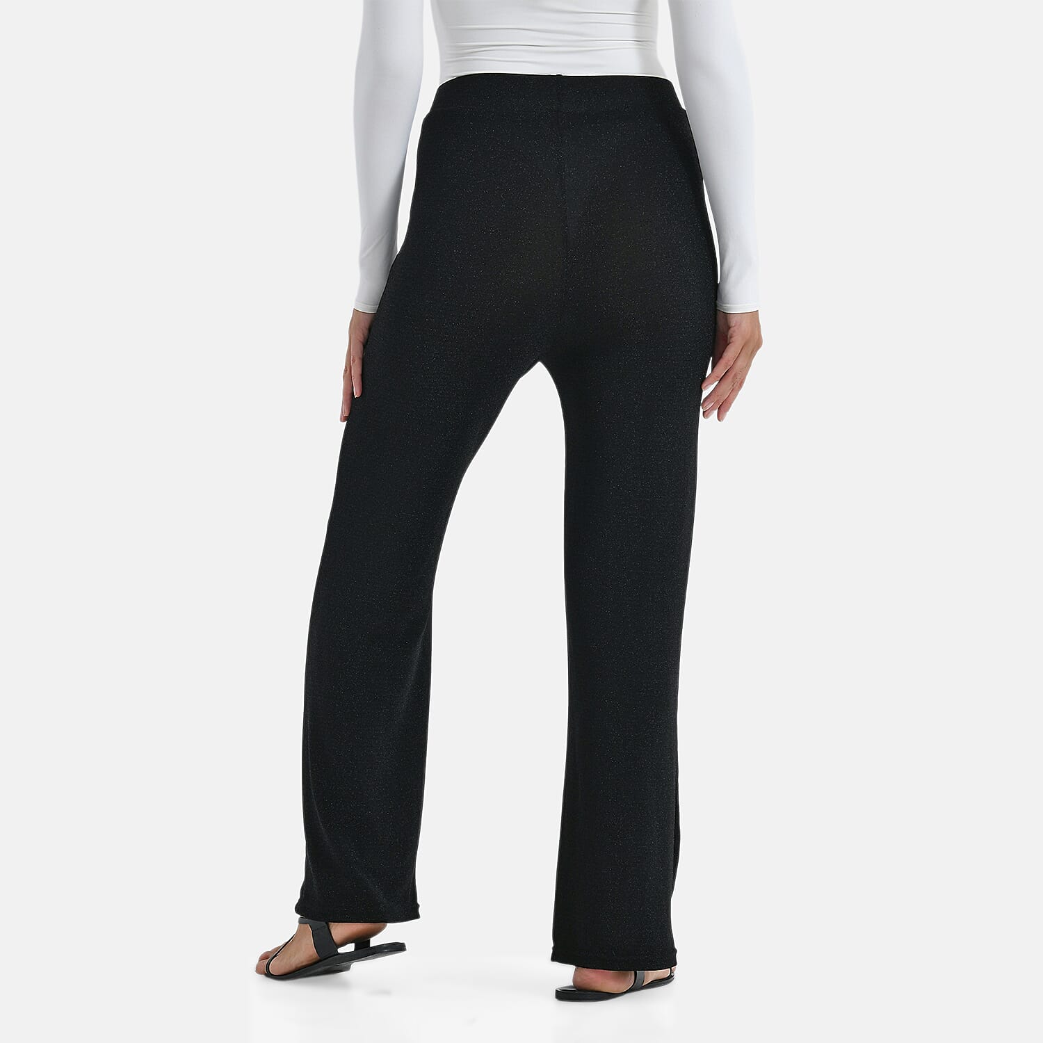 & Maisi Pintuck Bootcut Glitter Trousers 