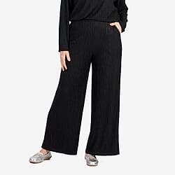 & Maisi Stripe Wide Leg Trousers With Drawstring Waist