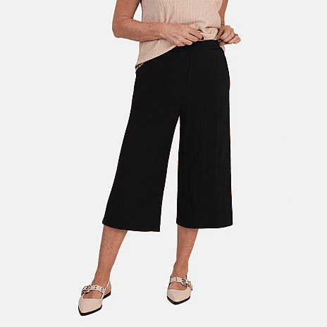 - Maisi Textured Culotte (Size M, 12-14) - Black