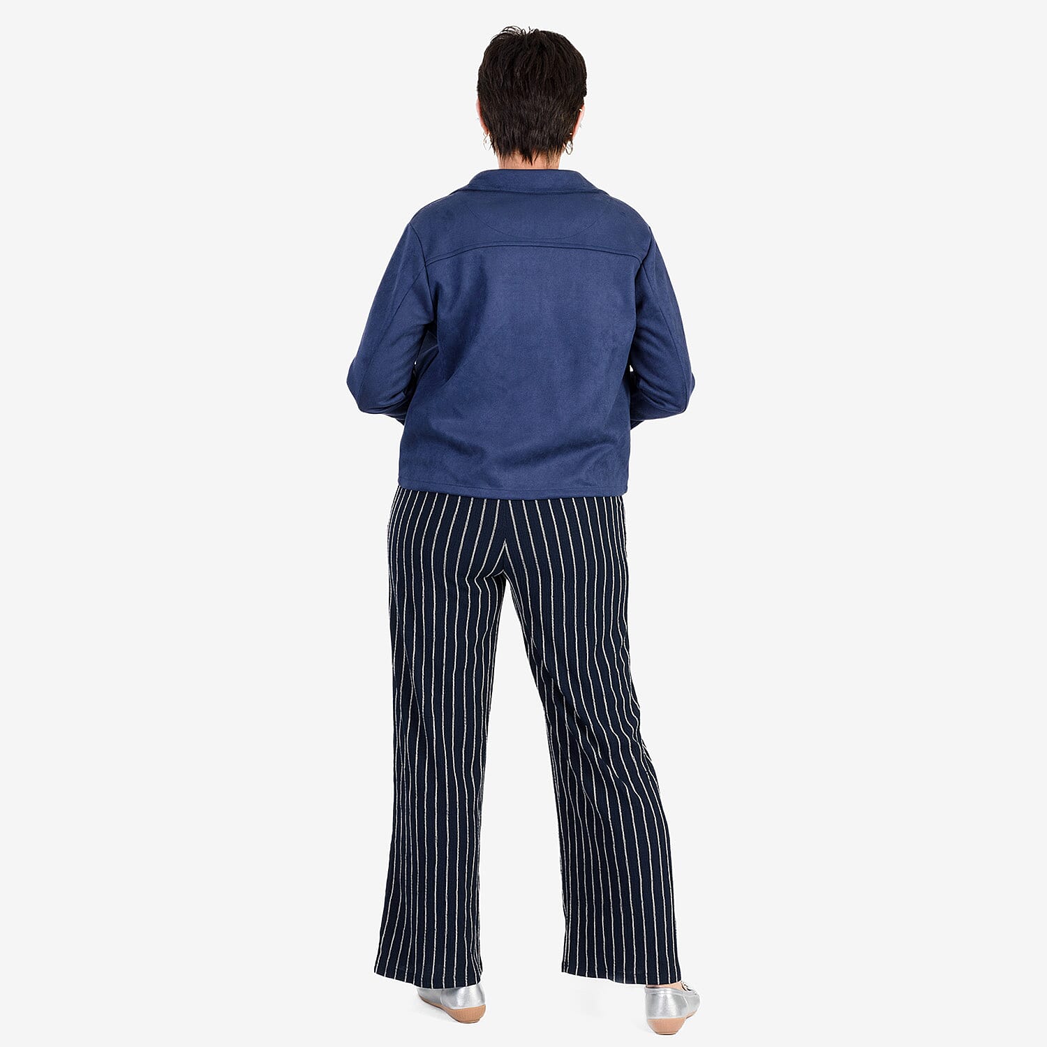 & Maisi Suede Feel Stretch Jacket With Pockets 