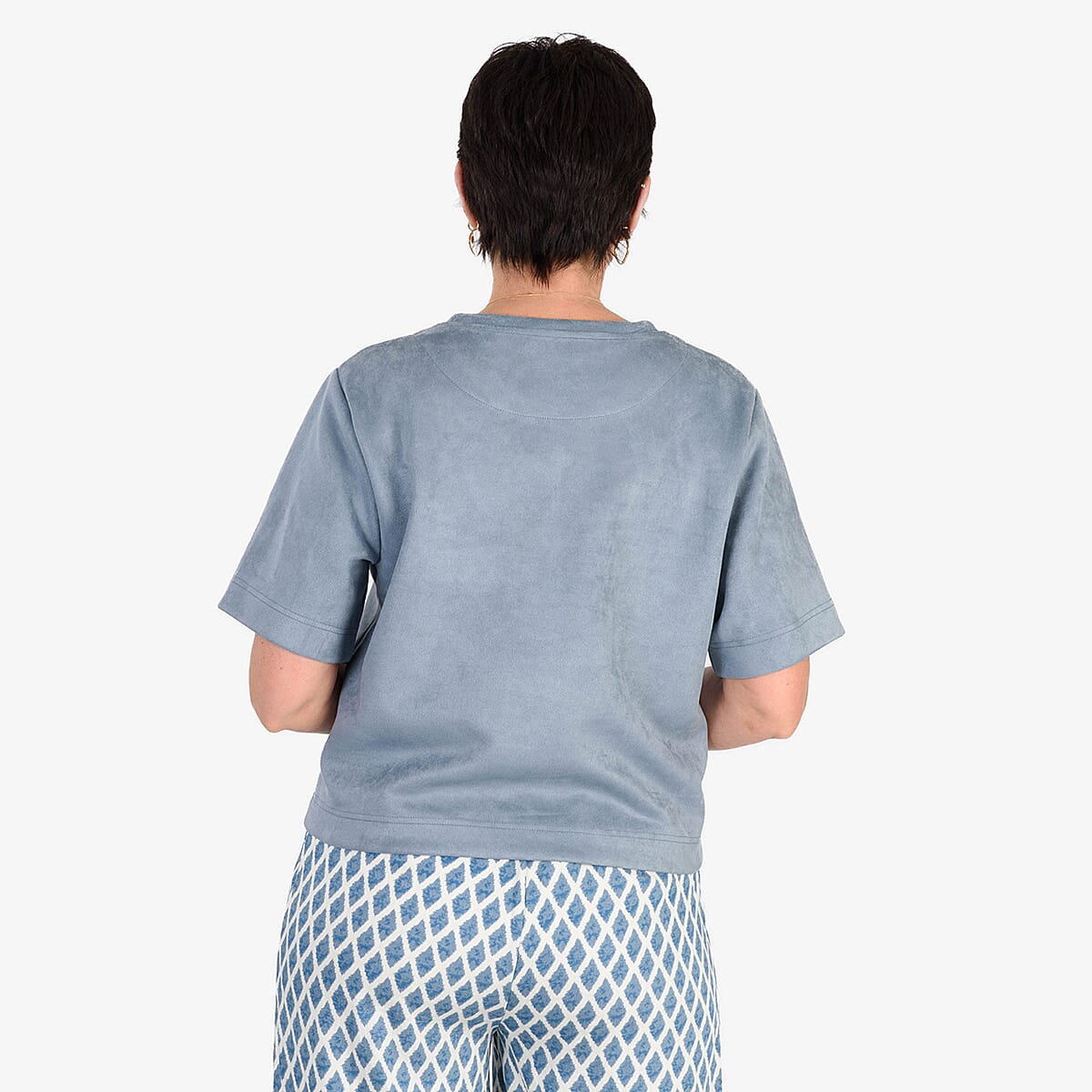 & Maisi Suede Feel Casual Relaxed T-Shirt 