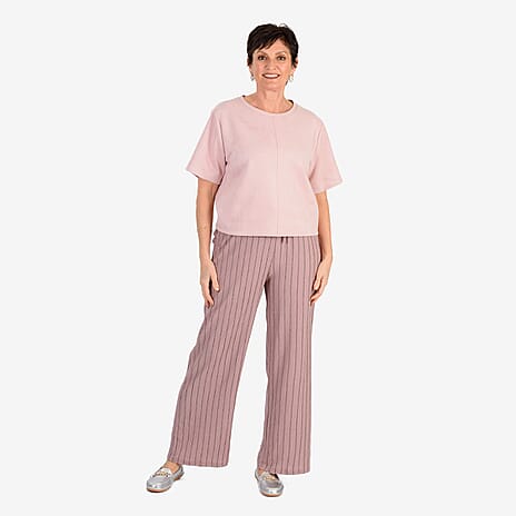 - Maisi Suede Feel Casual T-shirt (Size - XL) - Pink