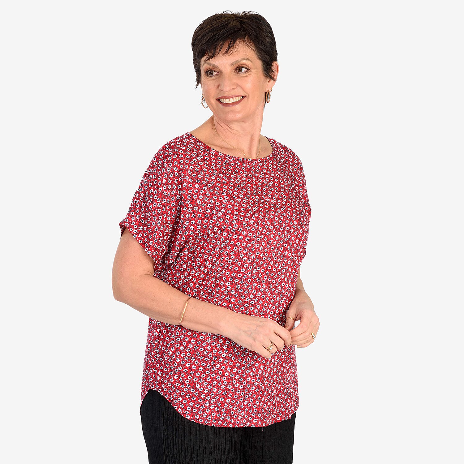 & Maisi Printed Casual Top