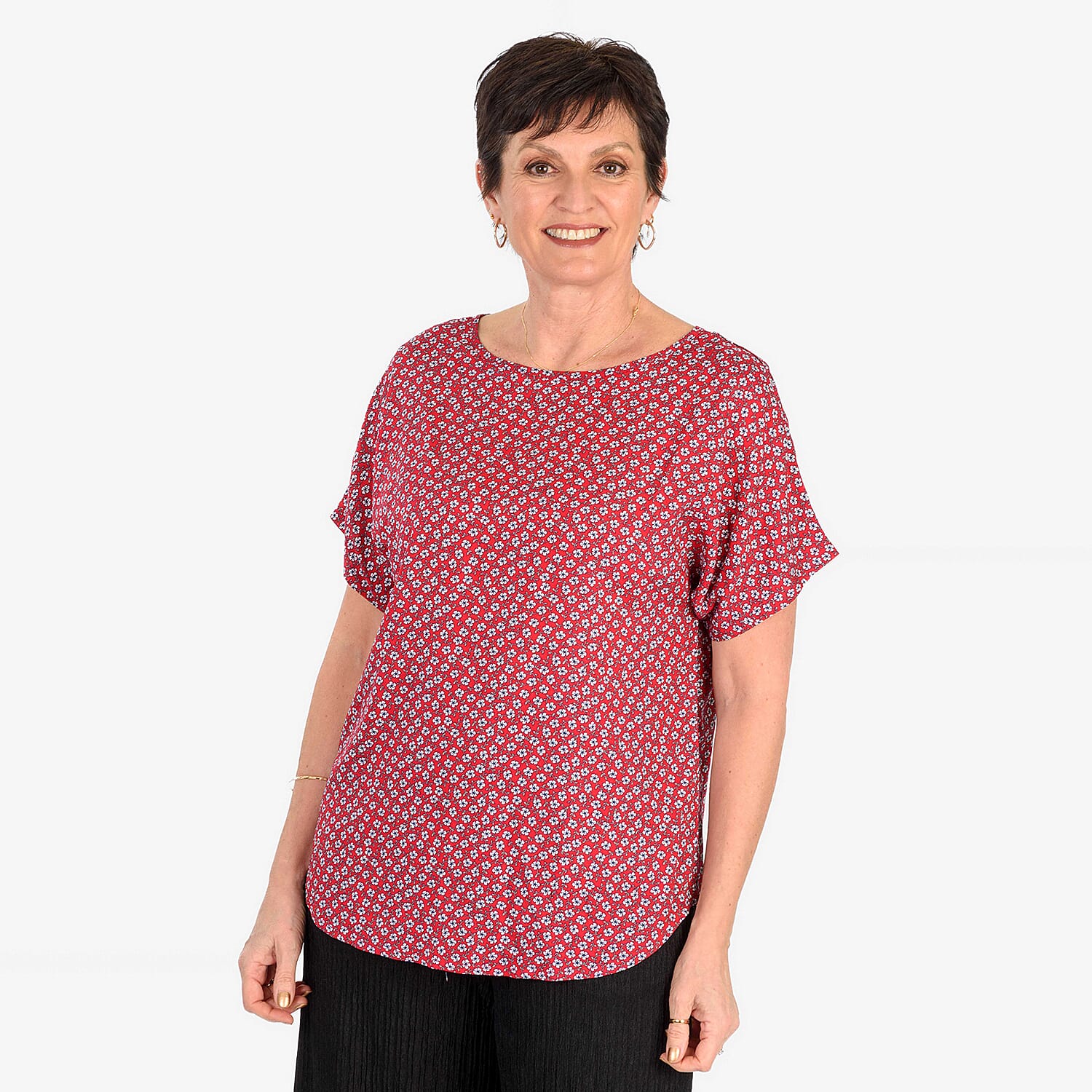 & Maisi Printed Casual Top