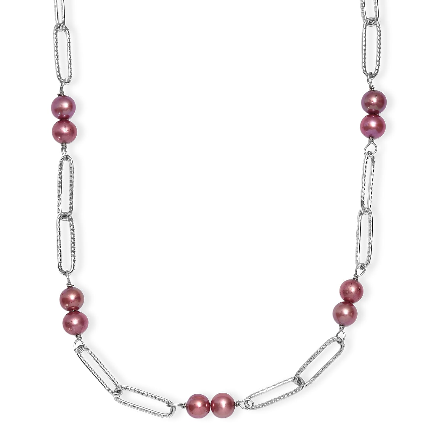 Dyed Pink Fresh Water Pearl Necklace (Size 20) with Lobster Clasp 18.00 Ct.