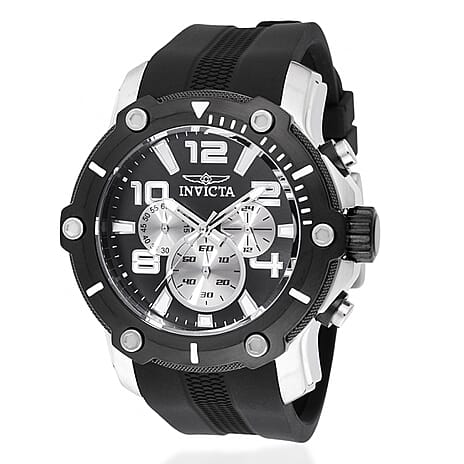 LOWEST EVER PRICE -- Invicta Pro Diver VD54 Japanese Quartz 10ATM Black Dial Black Stainless Steel Case Mens Watch with Black Silicone Strap