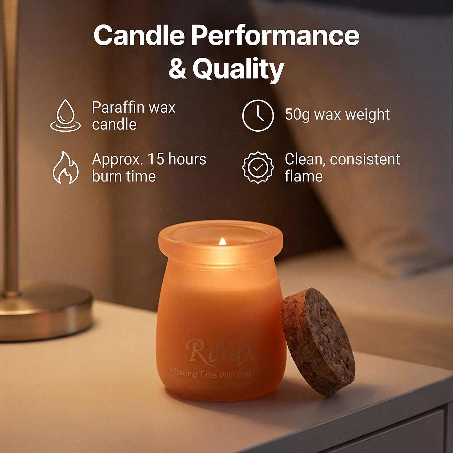 English Pear - Freesia Scented Jar Candle (50g) - Reed Diffuser (50ml) - Orange