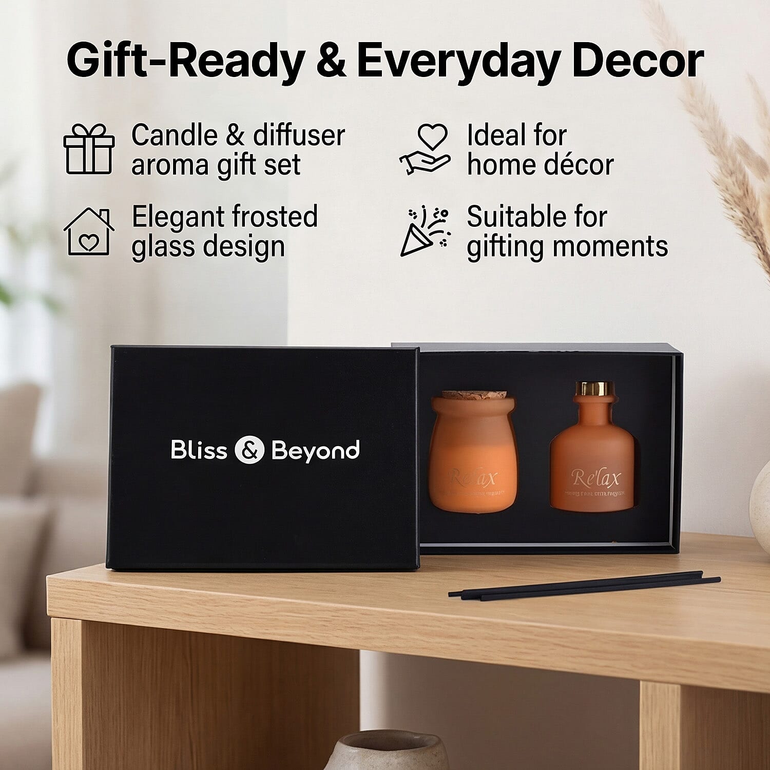 English Pear - Freesia Scented Jar Candle (50g) - Reed Diffuser (50ml) - Orange