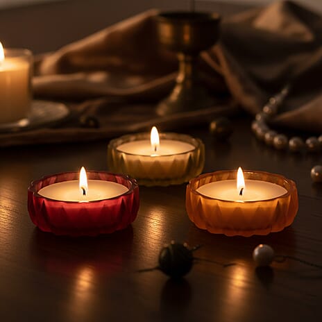 Bliss - Beyond Strawberry, Peach Blossom Honey - French Coffee Scented Candle (50 g) - Pink, Yellow - Orange