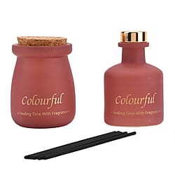 Ebony Rose Scented Jar Candle (50g) - Reed Diffuser (50ml) - Red
