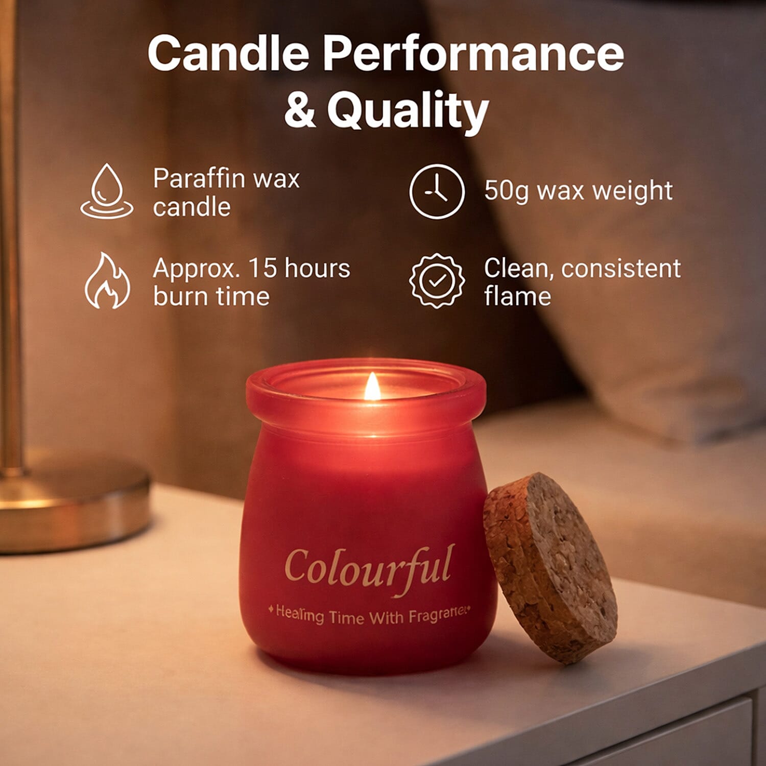 Ebony Rose Scented Jar Candle (50g) - Reed Diffuser (50ml) - Red