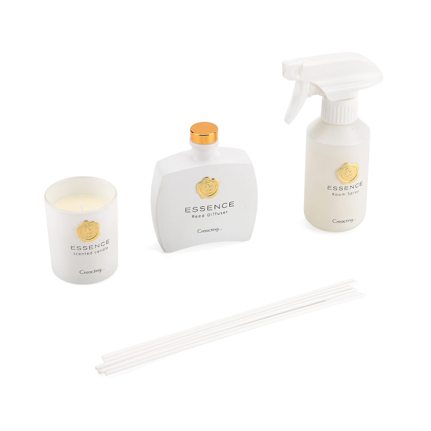 Tropical Fruit Scented Home Fragrance Set - Jar Candle (100g), Incense - Incense Spray (100ml)