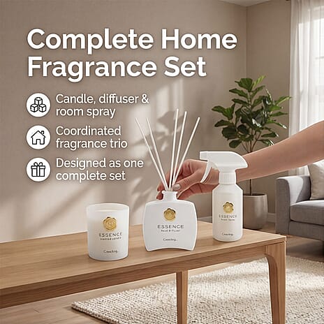 Tropical Fruit Scented Home Fragrance Set - Jar Candle (100g), Incense - Incense Spray (100ml)