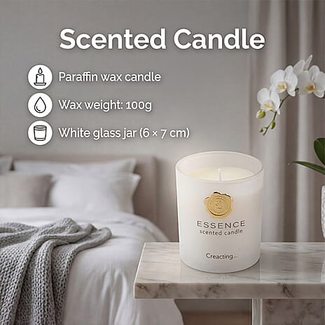 Tropical Fruit Scented Home Fragrance Set - Jar Candle (100g), Incense - Incense Spray (100ml)