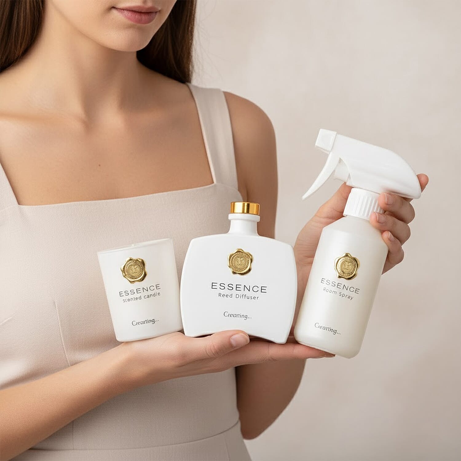 Tropical Fruit Scented Home Fragrance Set - Jar Candle (100g), Incense - Incense Spray (100ml)