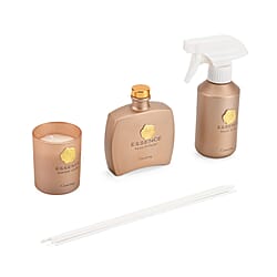 LIVMORE Essence Fragrance Gift Set (Incl. Scented Candle, Reed Diffuser and Incense Spray)