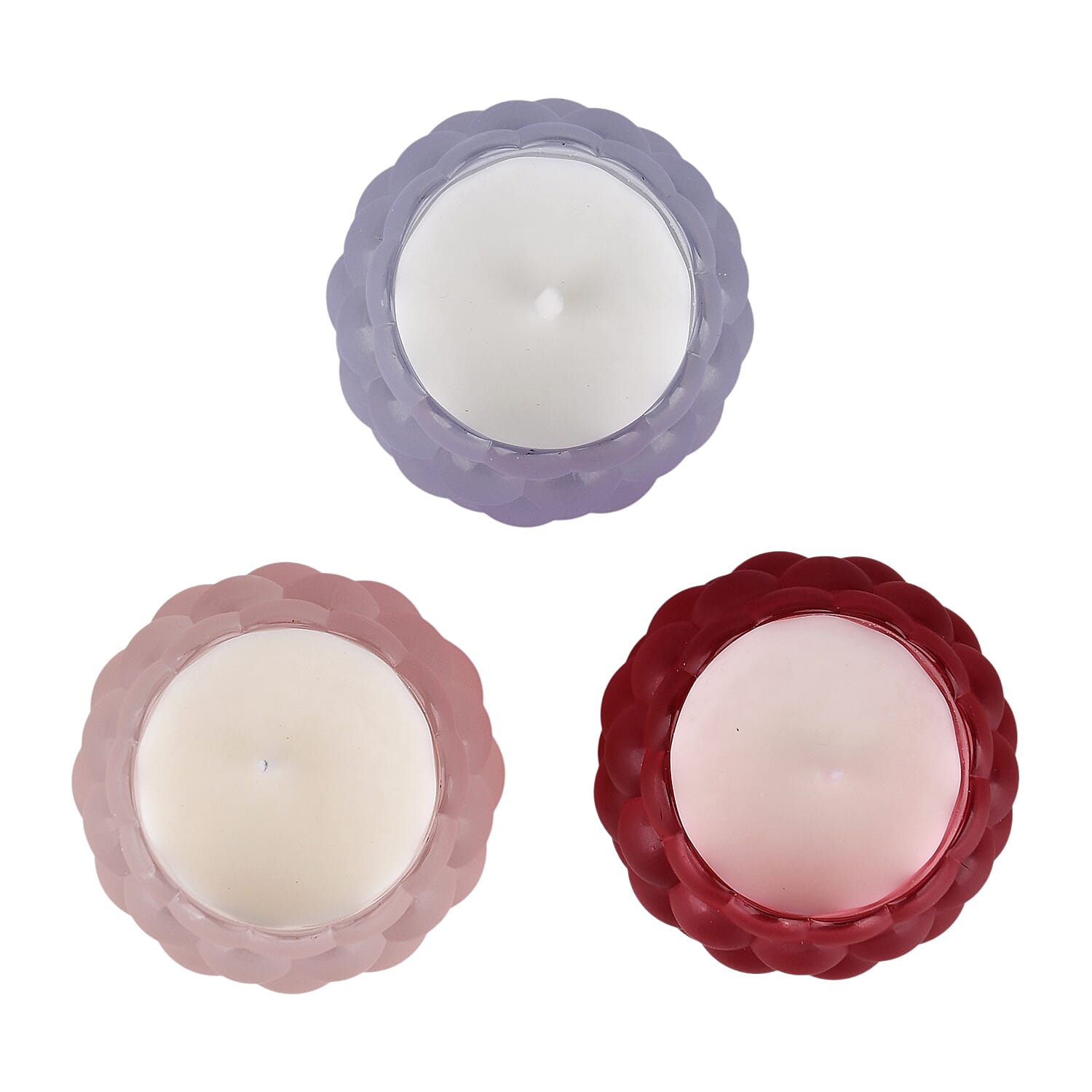 Pomegranate & Lavender Scented Candle (64 g) - Pink Purple and Burgundy