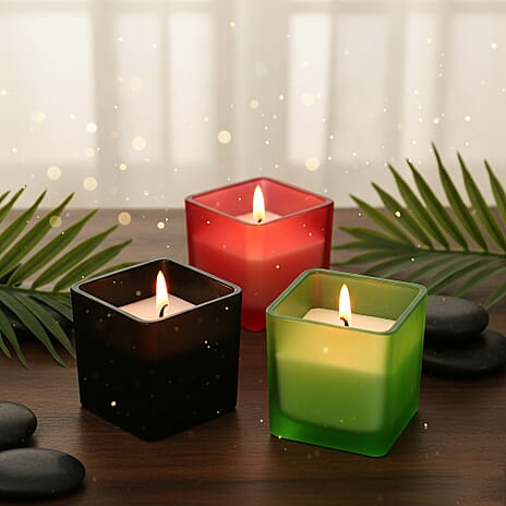 Bliss & Beyond Luxury Scented Candles - Coconut Vanilla, Mint, Strawberry (85g Each)